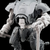 alt="Armiger death korps of krieg head modelled on an armiger"