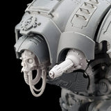 alt="imperial Knight pintle mounted plasma gun assembled an a knight with skull head left view"