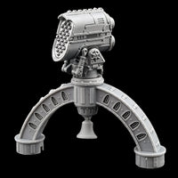 alt="3d printed warlord titan devotional bell assembled with warlords missile pod"