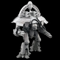 alt="3d printed warlord titan devotional bell assembled on warlord titan"