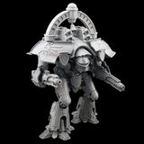 alt="3d printed warlord titan devotional bell assembled on warlord titan"