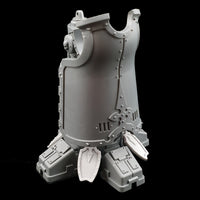 alt="imperial knight dominus toe shields shown on foot with lower half of a leg"