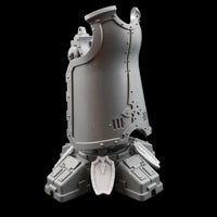 alt="imperial knight dominus toe shields shown on foot with lower half of a leg"