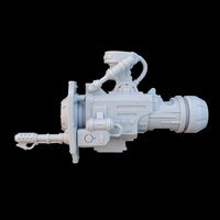 alt="imperial knight gun arm assembled with side flamer option"