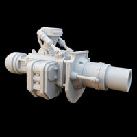 alt="imperial knight gun arm assembled with additional mortar barrel"