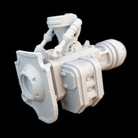 alt="imperial knight gun arm left hand side with shell magazine"