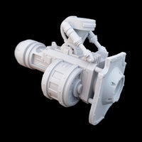 alt="imperial knight gun arm right hand side with drum magazine"