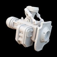 alt="imperial knight gun arm right hand side with shell magazine"
