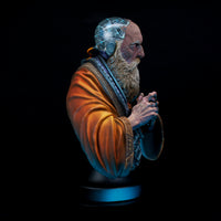 alt="knowledge the Greek cyber philosopher 1/10 scale bust painted by Phil Pryce right view"