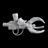 alt="Imperial Knight Armiger, resin multi part claw arm, assembled, right hand side view"