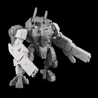 alt="tau crisis battle suit alternative weapons assembled on battle suit with twin fusion blasters"